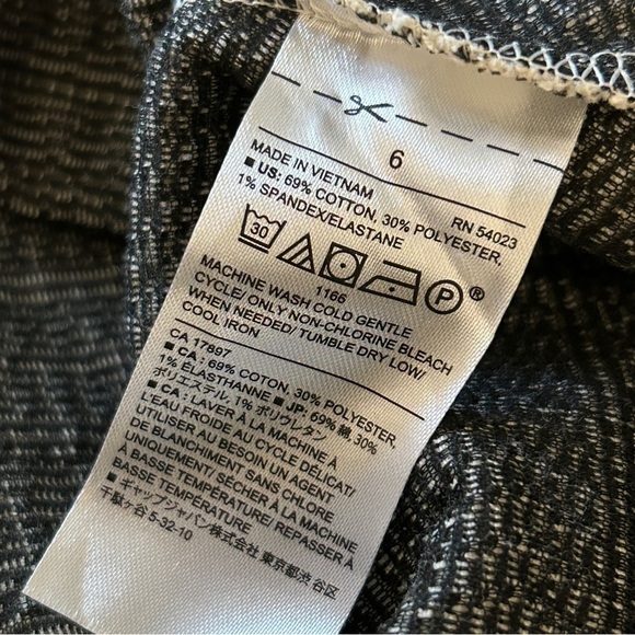 ❤️ Banana Republic Black and Cream Geometric Midi Dress 6 - Picture 10 of 11